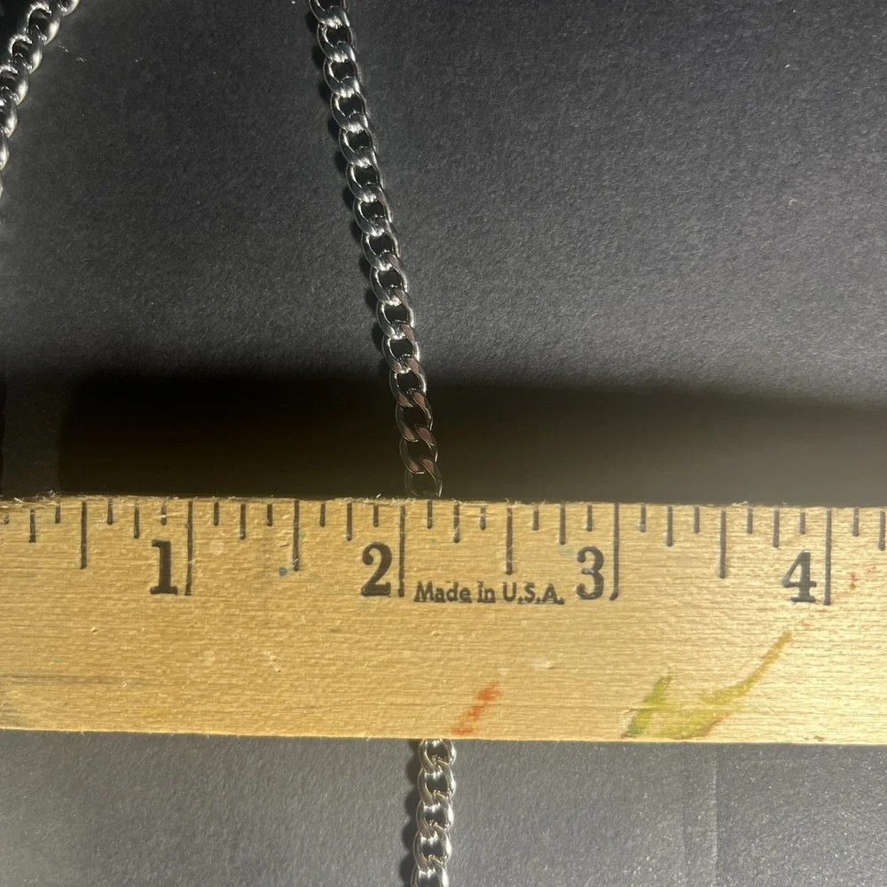Stainless Steel Cuban Link Chain 24 Inch New 1/4